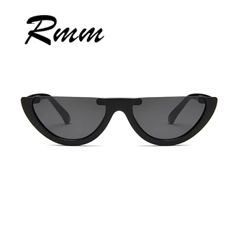 RMM 2018 nova moda de óculos de sol tendência de corte a metade de óculos de sol transparente colorido versátil meia armação óculos de sol