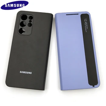 Samsung Galaxy S21 Ultra S21 Mais S21+ S 21 Smart View Mirror Flip Case Capa Inteligente De Couro De Alta Qualidade De Proteção Shell