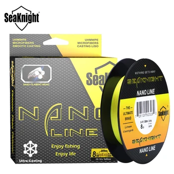 SeaKnight Marca NANO Série de Linhas de Pesca de 100M a 300M 4 Fios Trançados Linha Multifilamento PE Linha de Pesca 4 6 8 10 LB 0.07-0.12 mm