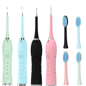 Sonic Escova de dentes Elétrica 2 em 1 Dentral Scaler,Escolher o Clareamento de Dentes para Adultos,Beleza, Saúde,Cuidados Orais Limpo Cabeças de Substituição