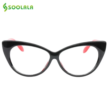 SOOLALA Olho de Gato Óculos de Leitura Mulheres Leve Presbiopia Óculos de Leitura +0.5 0.75 1.0 1.25 1.5 1.75 2.0 2.5 3.0 3.5 4.0