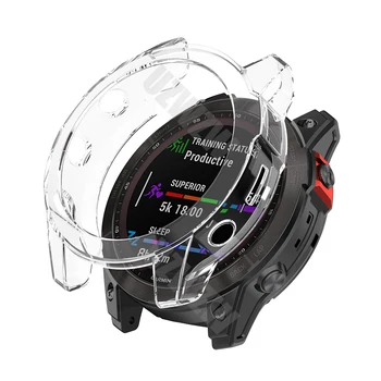 TPU macio estojo de Proteção Para o Garmin epix 2 Smart Watch HD Claro Tampa do pára-choque Acessórios