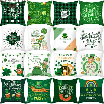 Trevo Trevo Fronha Feliz Saint Patrick's Day Decoração Para a Casa St. Patricks Day Party Decor Festa Irlandesa Suprimentos Favor de Presente