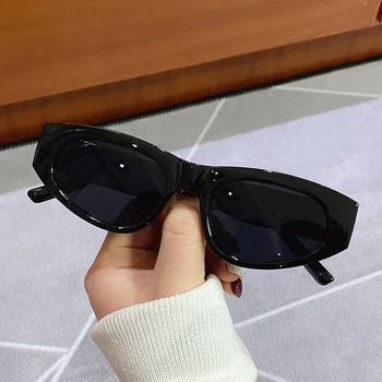 Triângulo Óculos Estilo Olho De Gato Mulher Designer Da Marca Vintage, Óculos De Sol Feminino Pequena Moldura De Espelho Retro Tons Oculos De Sol