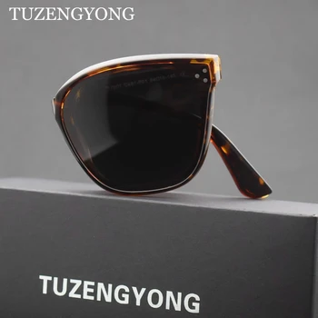 TUZENGYONG 2022 Novo Óculos de sol Polarizados Homens Mulheres Polaroid Lente de Moda de Óculos de Sol de Marca Design Dobrável Armação de Óculos T7501