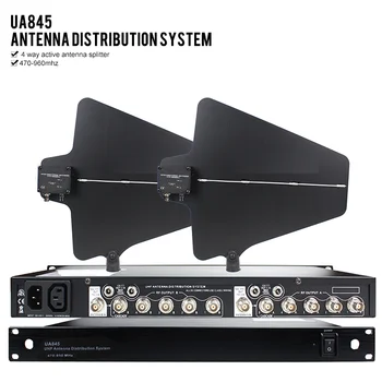 UA845 de 5 Canais Antena Distribuidor do Sistema UA874 490-960MHz Frequência da Antena de Distribuição de Energia Para Microfone sem Fio Shure