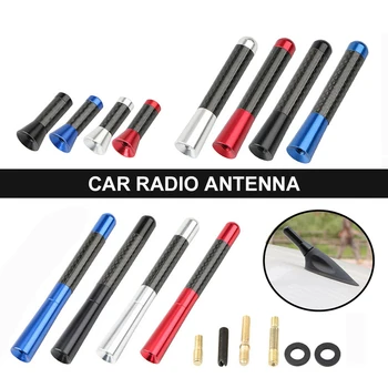 Universal do Teto do Carro Antena 3.5/8/12 cm de Fibra de Carbono Rádio Antena Antena com M3 M4 M5 M6 Carro Decoração Exterior