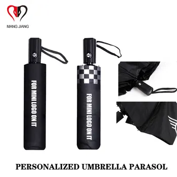 Universal Para Mini Cooper Verificador de Guarda-chuva Preto guarda-Sol Conveniente à prova de Vento, Sol Prevenir Proteção UV Acessórios do Carro Estilo