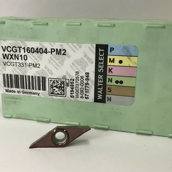 VCGT331-PM2 WXN10 VCGT160404-PM2 WXN10 CNC Pastilhas de metal duro de Novo 10Pcs