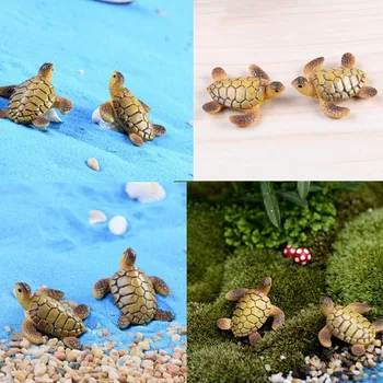 Venda quente NOVA Casa Decoração DIY Bonecas Bonsai Figuras Presentes de Tartarugas marinhas Modelo 1PC / 2PCS Miniaturas de Fada Decoração de Jardim