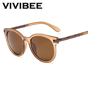 VIVIBEE Vintage Quadrado Marrom Óculos de sol da Moda 2022 Mulheres Designer da Marca de grandes dimensões Feminino de Verão, Óculos de Sol Laidies Tons