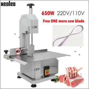 XEOLEO Osso máquina de serrar de Trabalho Osso máquina de corte a carne Congelada cortador de Comerciais de corte Trotter/Reforços/Peixe/Carne/Carne máquina
