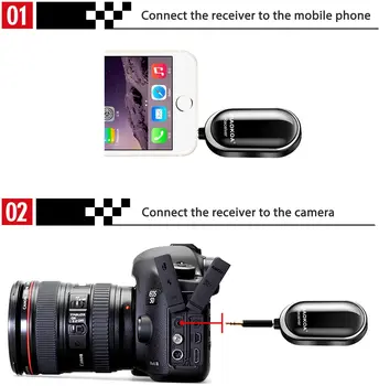 XIAOKOA sem Fio Lavalier Clipe no Microfone para Smartphone Câmera Gravação de Vídeo Lavalier Mic com Monitoramento 1