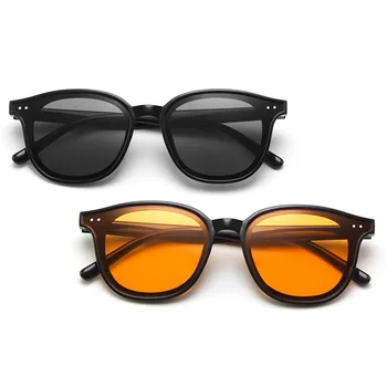 Y2K Rebite Moldura Quadrada Mulheres Homens Óculos de sol Laranja Cinza Lente UV400 Proteção para os Olhos da Menina Sexy Moda feminina Exterior Óculos