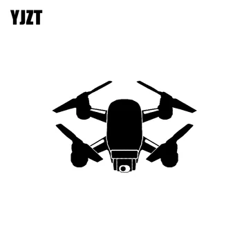 YJZT DE 14,9 CM*9,5 CM adesivos de Carro de Vinil Decalque UAV Drone Preto/Prata C3-0177