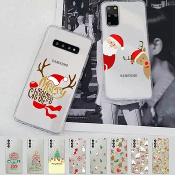 YNDFCNB Feliz Natal Telefone Case para Samsung S10 S20 lite S21 plus para Redmi Note8 9pro para Huawei P20 Caso Claro