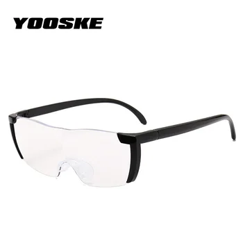 YOOSKE 1,6 vezes Lupa Óculos de Leitura de Grande Visão De 250% de Ampliação Presbiopia Óculos Lupa Óculos