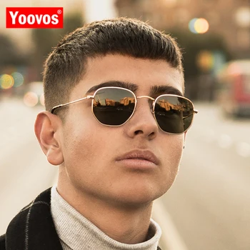 Yoovos 2021 Vintage, Óculos de sol Polarizados Mulheres/Homens Clássicos Óculos Street Beat Compras Espelho Oculos De Sol Gafas UV400