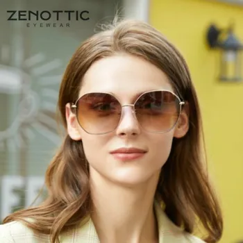 ZENOTTIC Liga de Óculos de sol Polarizados Mulheres de grandes dimensões Borboleta da Lente do inclinação de Óculos de Sol Feminino a Proteção UV400 Óculos de Condução