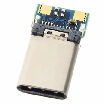 Zihan DIY 24pin USB 3.1 Tipo C-USB-C Plugue Macho Conector tipo SMT fixada com Placa de PC Cablecc